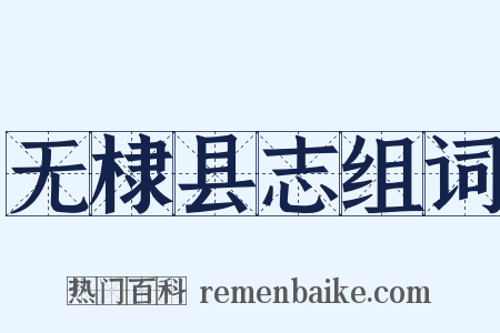 无棣县志组词是什么意思的图片